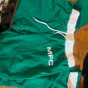 Green MFC Sweatpants with White Accents